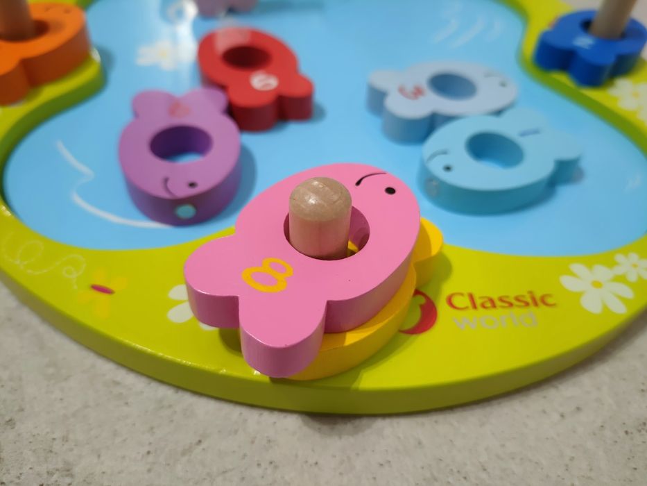 Drewniana gra łowienie rybek wędkowanie Classic World