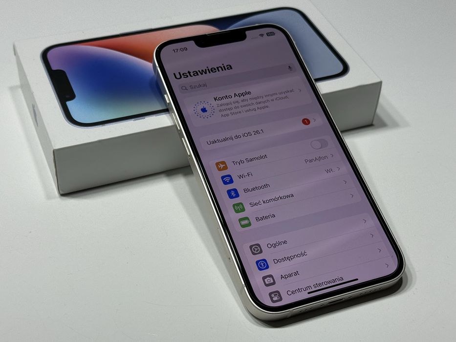 iPhone 14 128 GB Biały #BDB#Bateria 100%#Komplet