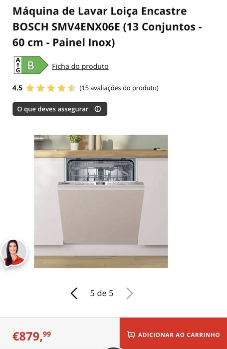 Maquina LL  Encastre Bosch SMV4ENX06E