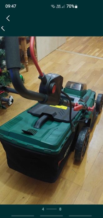 Аккумуляторная газонокосилка Parkside