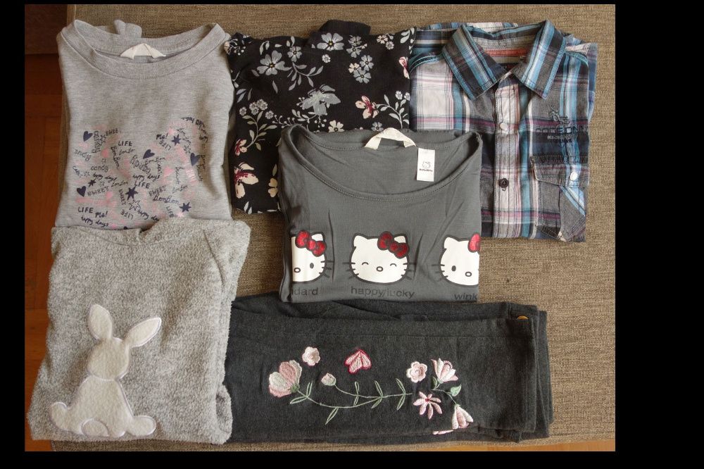 Zestaw ubrań dla dziewczynki 134-140 cm H&M, Reserved, Carry i in.