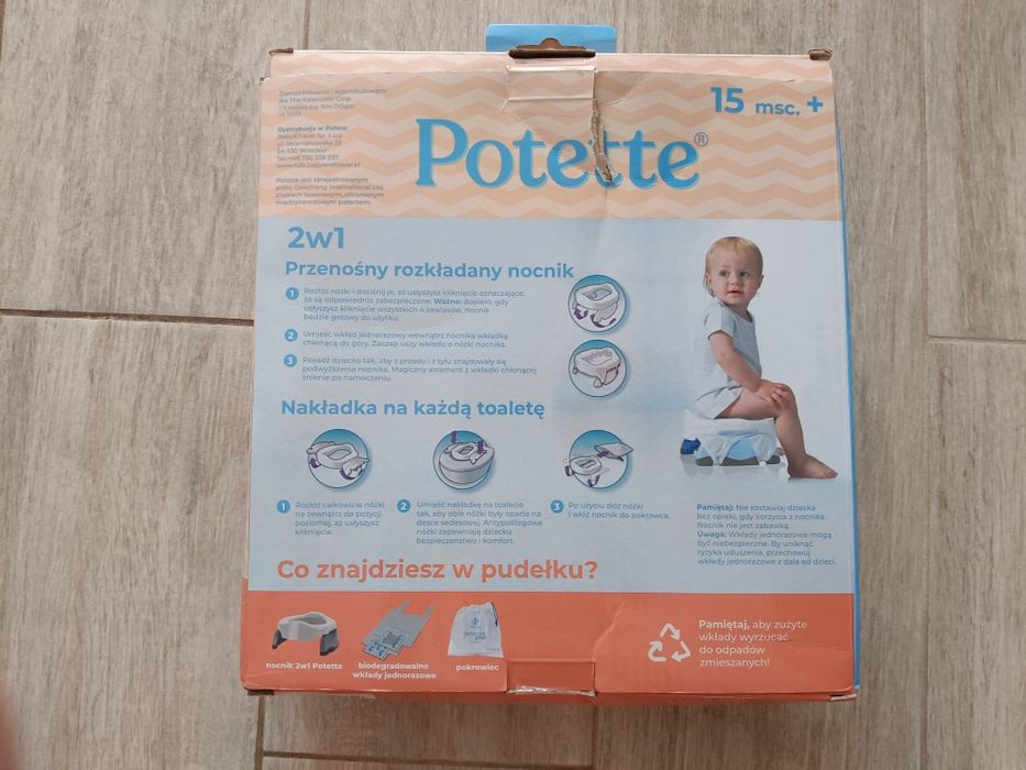 Nocnik składany potette plus różowy 2w1