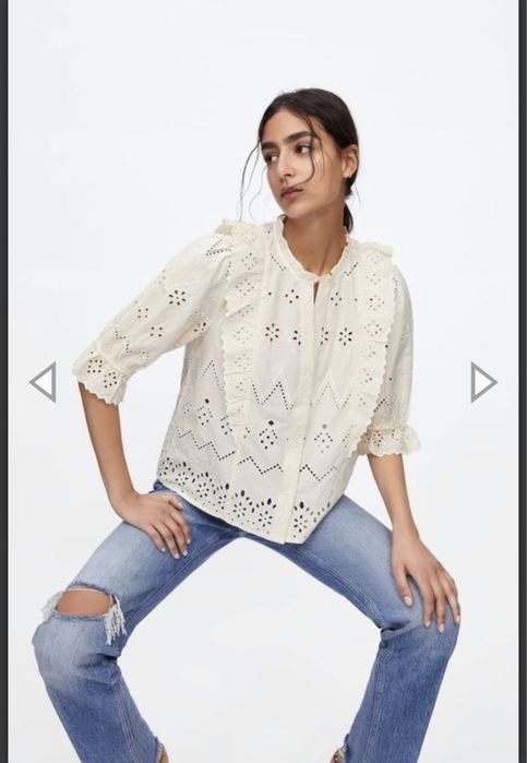 Котона блуза zara сорочка