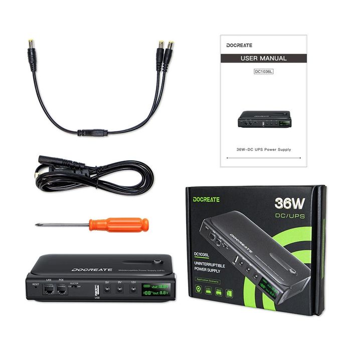 ДБЖ для роутера DOCREATE DC1036L 36W
(без акумуляторів)