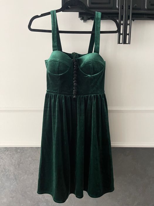 Платье с пуговицами велюр maggio