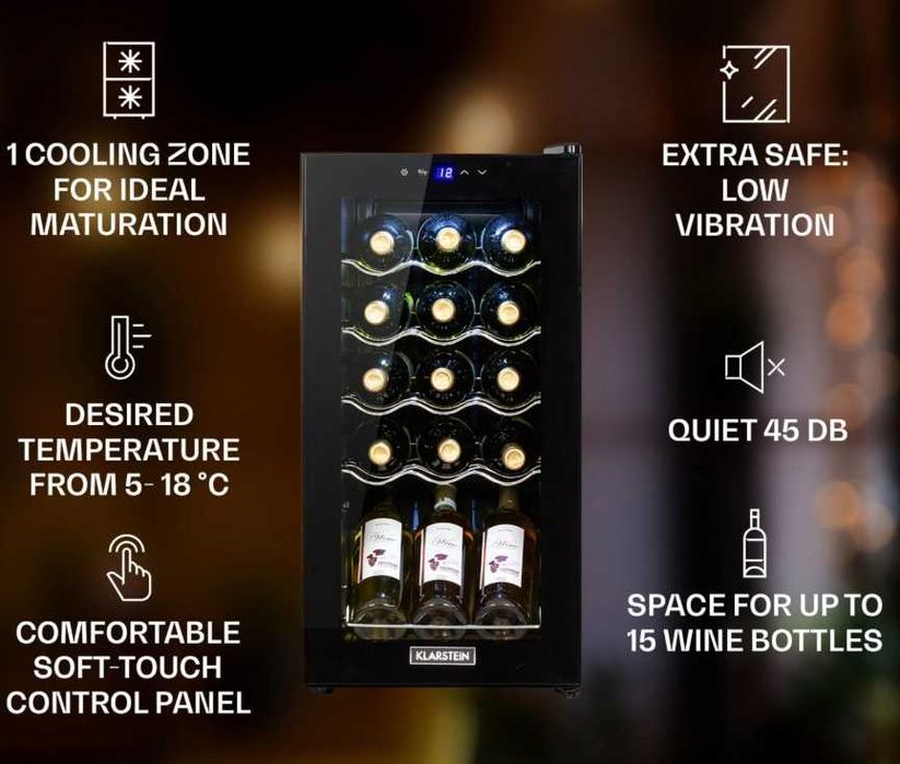 Lodówka do wina, winiarka 15 But. Klarstein    S-322