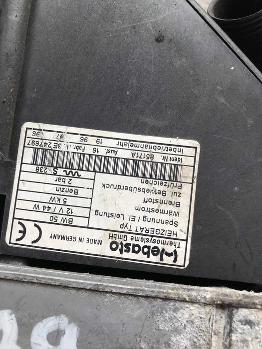 Webasto вебасто BMW БЕНЗИН Benzin.