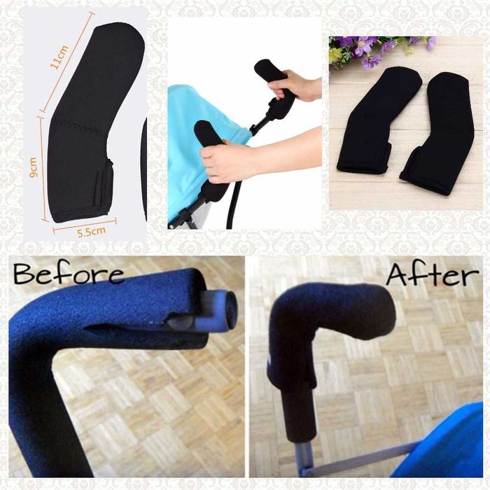 Новый чехол на ручку коляски бампер кожа накладка накидка чохол