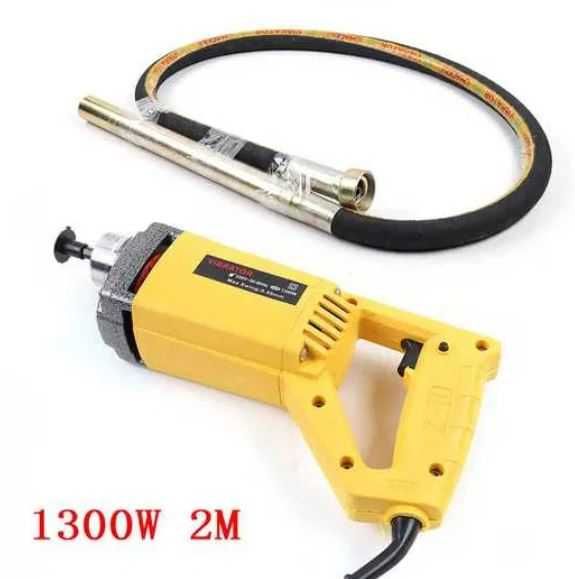 Vibrador para betão/concreto potência de 1.300W + 2m agulha