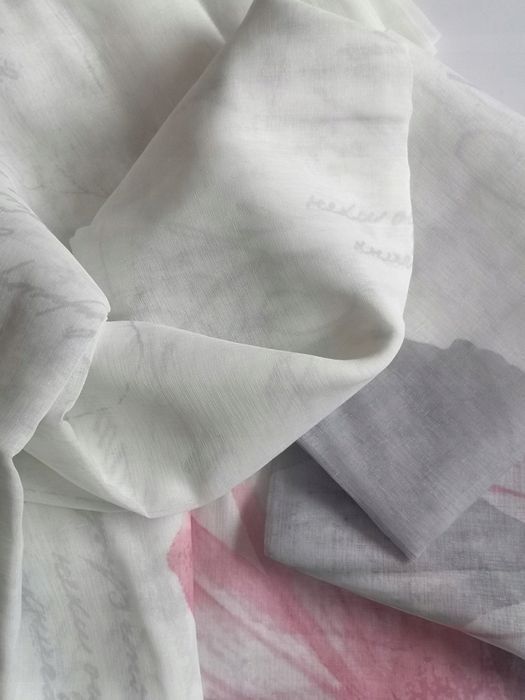 Firana Klasyczna Poliester 255 X 140 Cm Różowa