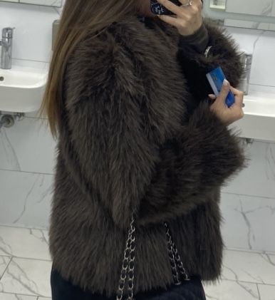 еко шуба коричнева шоколадна