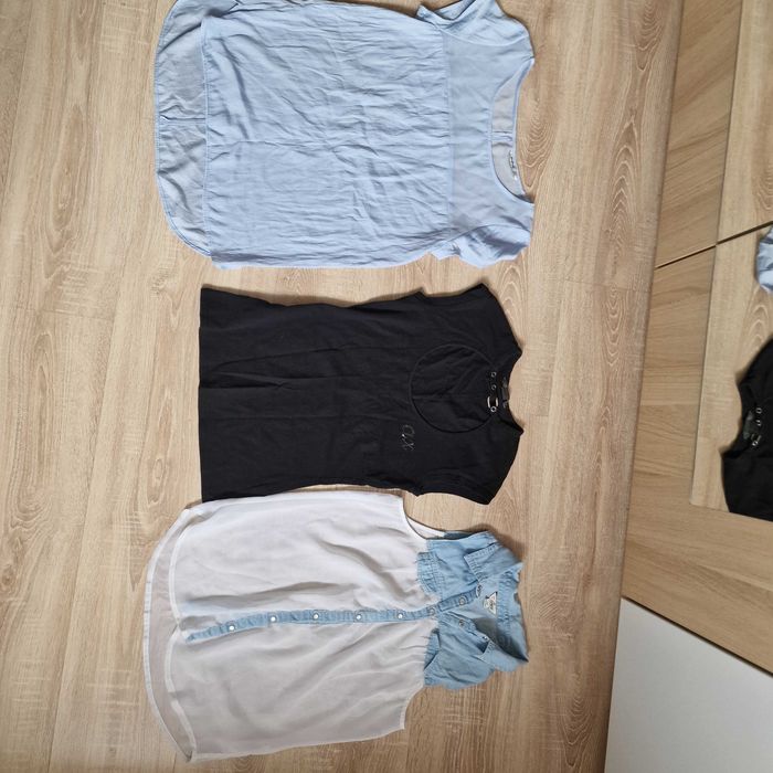 Zestaw 3 bluzek: Guess, Armani Exchange, Stradivarius, r.XS