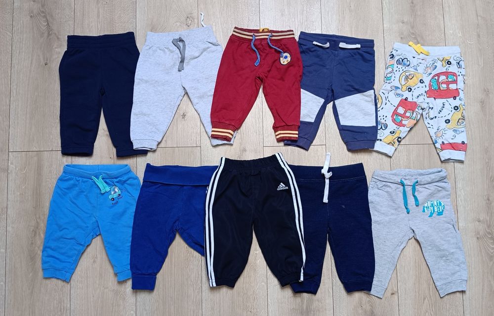 Paka ubrań chłopięcych r. 74, ZESTAW body, spodnie, bluzy.