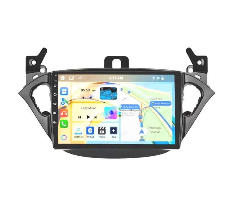 RÁDIO GPS 9'' ANDROID 13 OPEL CORSA 15-19 ADAM 13-16 2 DIN 4GB+64GB