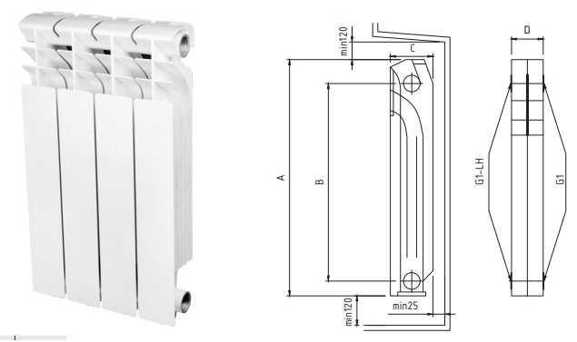 Grzejnik aluminiowy Perfekt 500