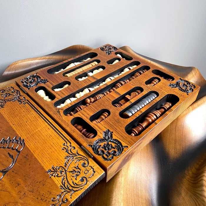 Шахи Нарди Шашки 3 в 1 із натурального дерева власне виробництво