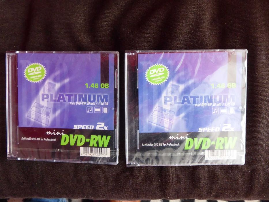 2szt Platinum DVD-RW 1,48GB płyty do kamery DVD  Nowe folia