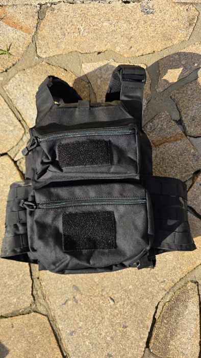 2 Coletes Airsoft Táticos MOLLE / Plate Carrier Multicam Black + OD Green