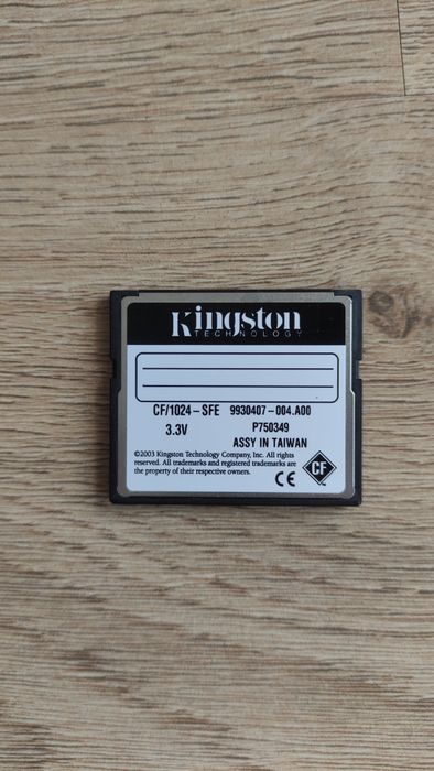 Cartão memória Compact Flash 1Gb Kingston