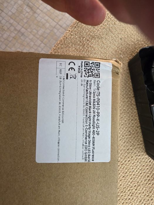 Projetor LED UV Floodlight 400–405nm – L&E Connection TS-FC410-PK-US-2