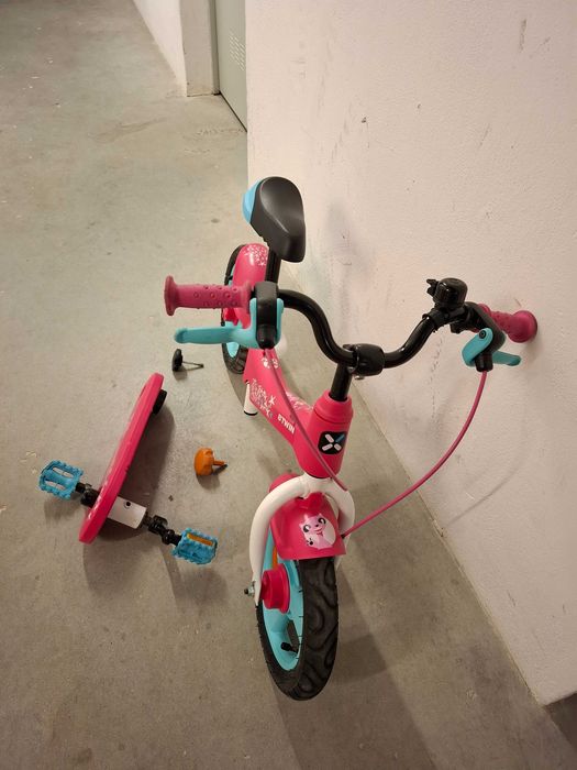 BTWIN Woony Bicicleta Evolutiva 2 em 1 Criança, 2 a 5 Anos, Rosa (pedais removíveis) + capacete S