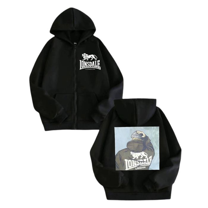 Зип худи Lonsdale London Fight casual Logo унисекс лонсдейл толстовка