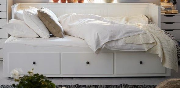 Łóżko Ikea Hemnes stan bardzo dobry podwójne białe