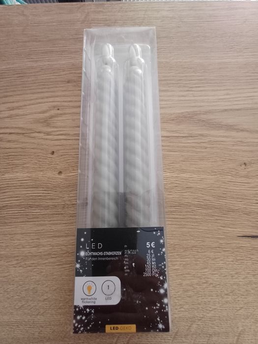 Świece led z prawdziwego wosku 2 sztuki