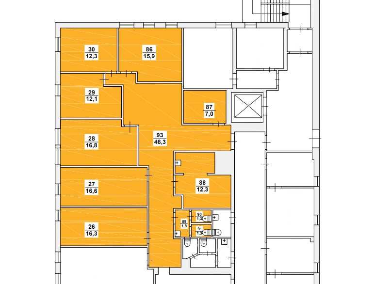 Аренда офисного помещения 160м² Тобольская 46