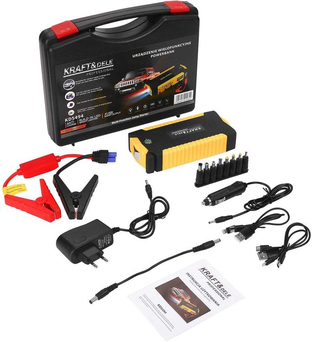 JUMP STARTER BOOSTER Urządzenie Wielofunkcyjne Powerbank Walizka 16 800mAh