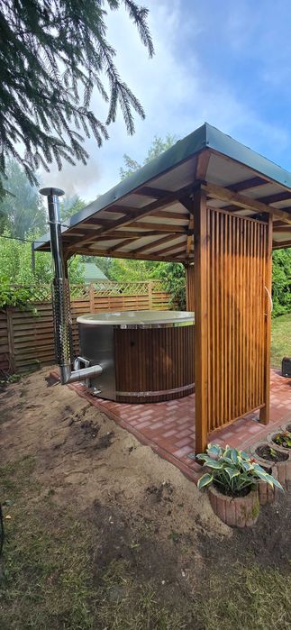 Balia ogrodowa gorąca beczka jacuzzi hydromasaż aeromasaż grzałka 3KW