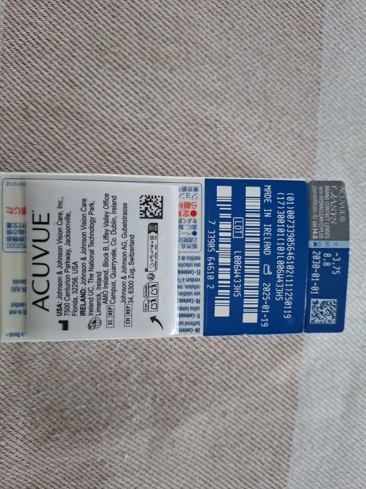 Soczewki Acuvue Oasys BC 8.8 6 szt. -3.75 D