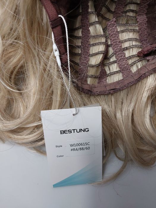 Peruka BESTUNG bob Kolor ombre blond jak prawdziwy włos