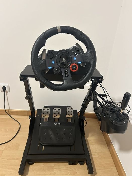 Logitech G29 + Shifter + Suporte Dobrável