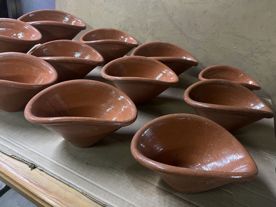 Caçarola Alguidar Arrozeira em barro conjunto de 11 unidades