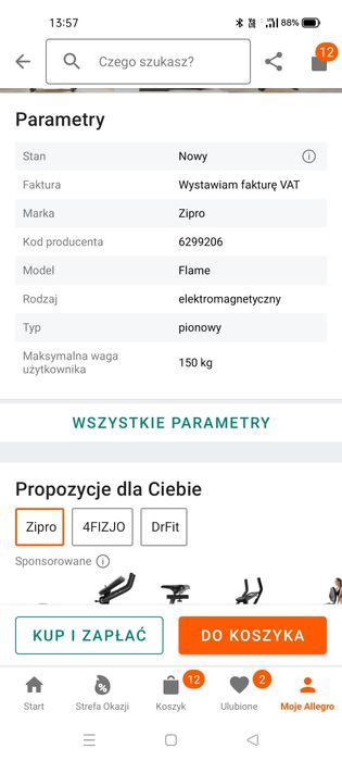 Rowerek stacjonarny Zipro flame