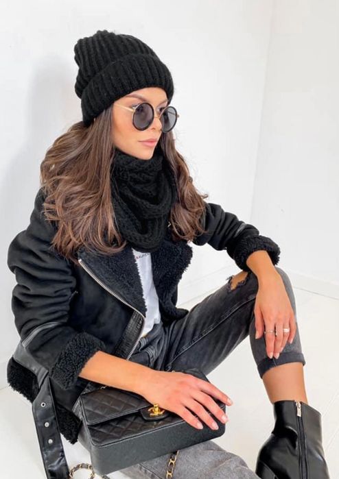 Czapka i duży komin komplet