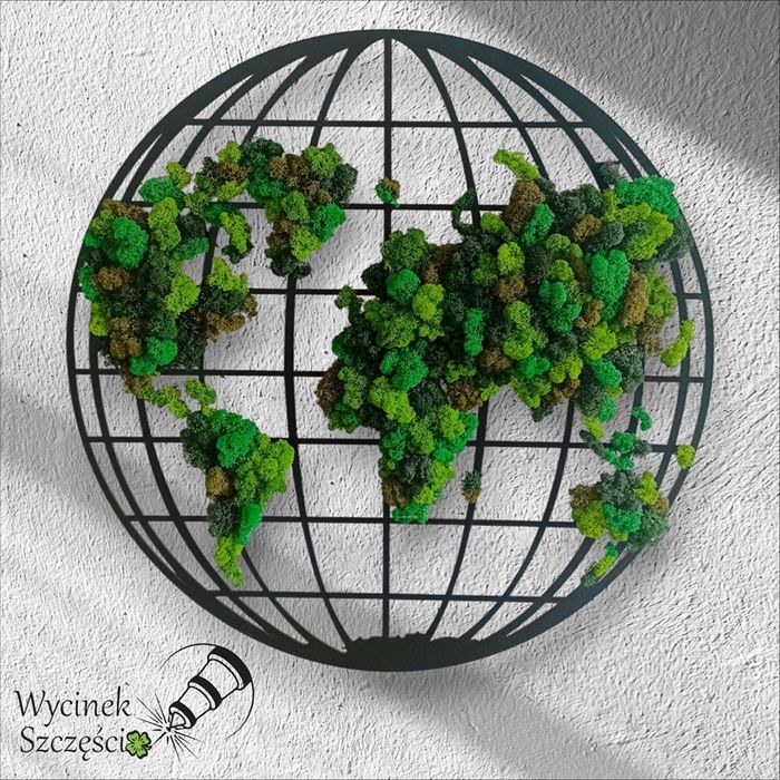 Obraz Świat wyklejony chrobotkiem