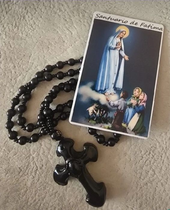 KRZYŻ NASZYJNIK dla babci z Sanktuarium FATIMA w Portugalii + Magnes