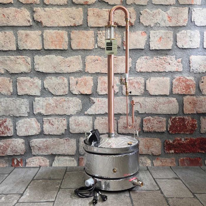 Destylator MIEDZIANY PotStill fi54 + AKCESORIA [Do domowej destylacji: Owoce, Zboża, Cukier] Kotły 30-100 litrów