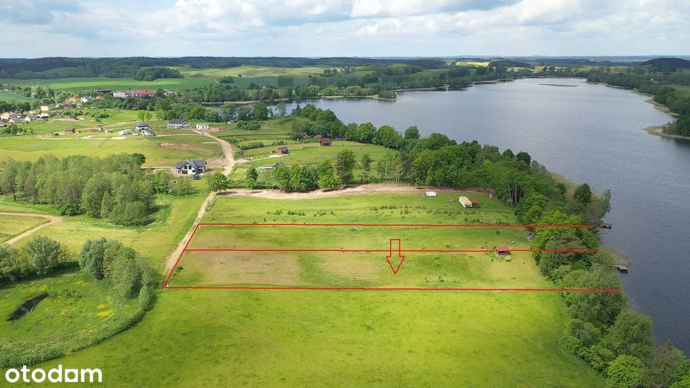 Działka z linią brzegową jeziora Kukowino