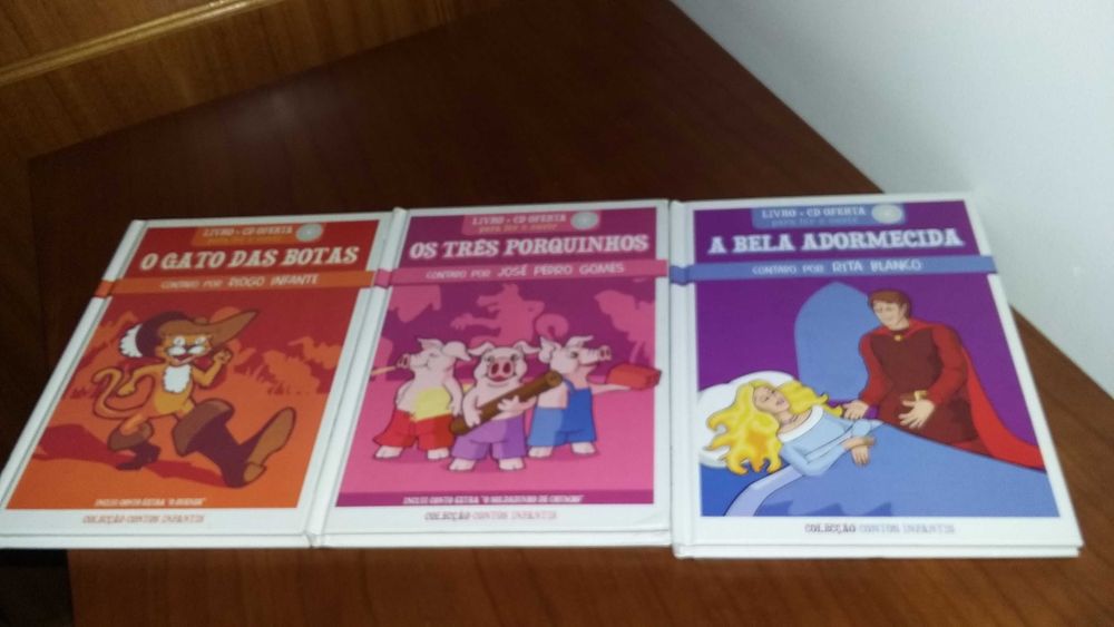 Livros Novos com contos infantis e respetivo cd. 3x3