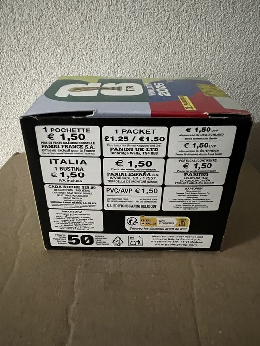Box 50 saquetas Mundial 2026