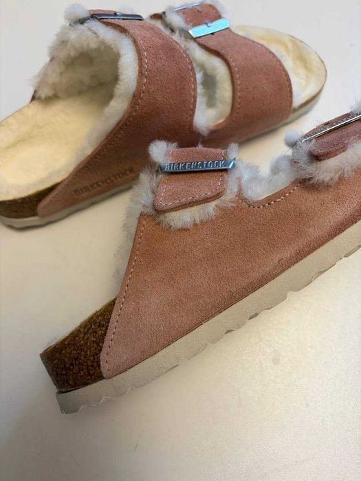 Нові шльопанці Birkenstock Arizona Shearling колір Pink Clay 37 розмір