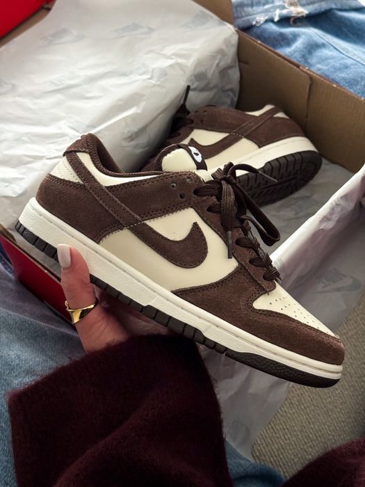 Жіночі кросівки Nike Dunk коричневі замшеві | женские кроссовки Nike