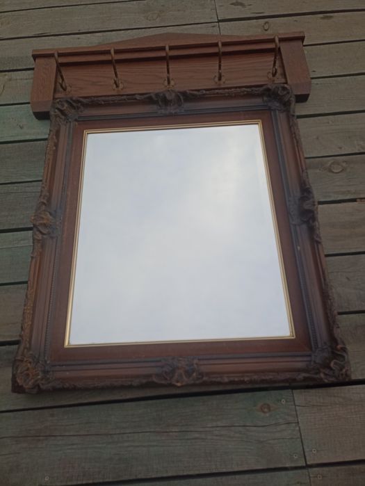 Lustro i wieszak 80 na 70 cm lustro boki frezowanie