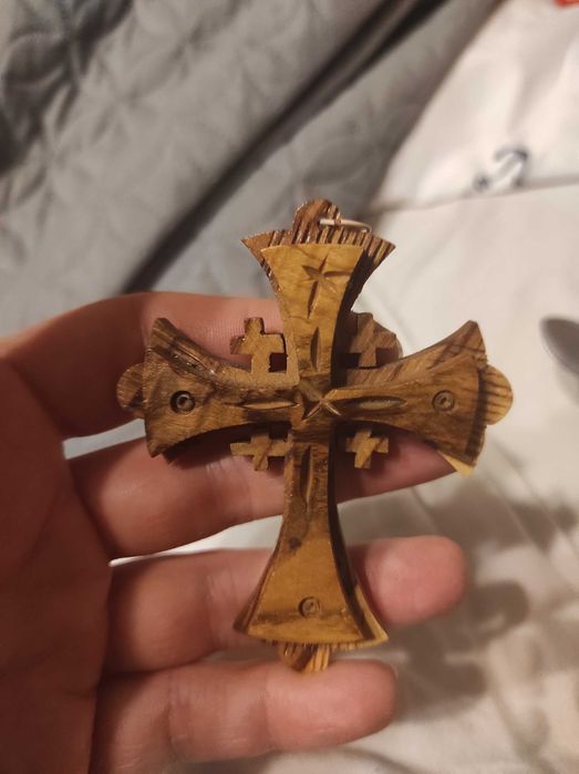 Krzyż drewniany z góry Tabor - pamiątka z Ziemi Świętej