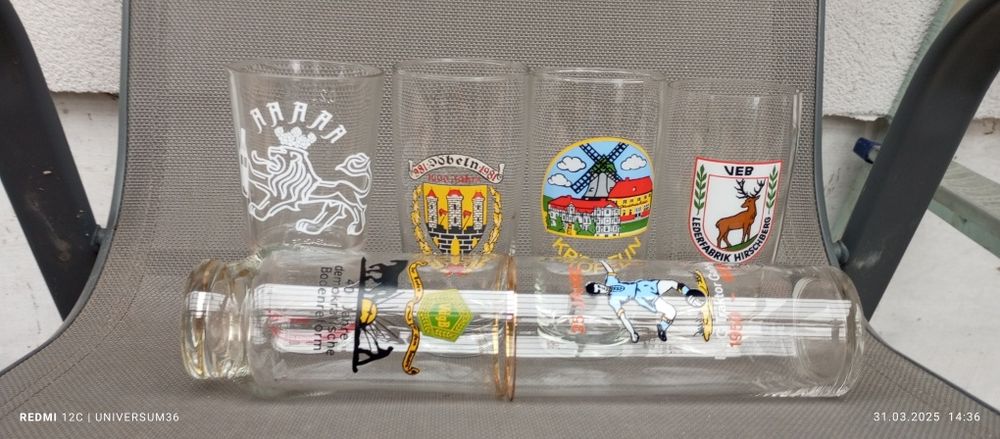 (19) Zestaw 6 szklanek do piwa kolekcjonerskie