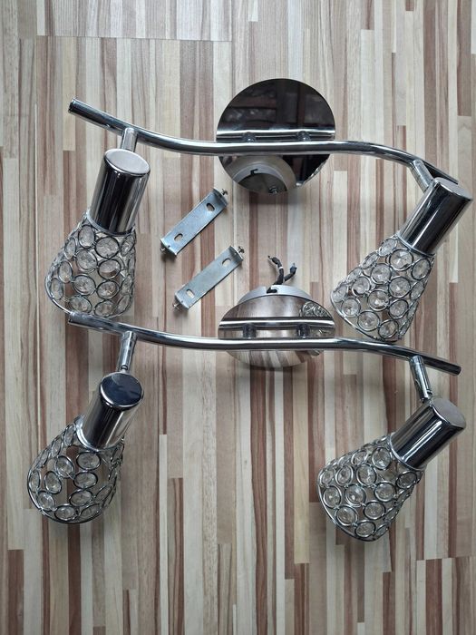 Dwa kinkiety Rosa Eskimo. Chrom. E14