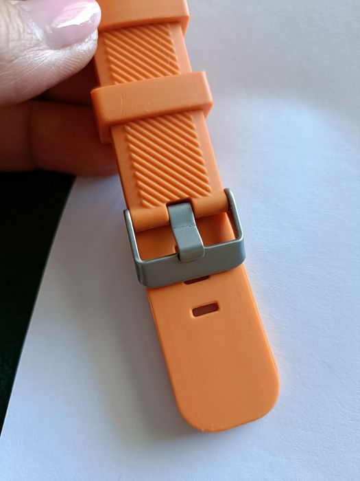 Pomarańczowy silikonowy pasek do zegarka 22 mm  uniwersalny